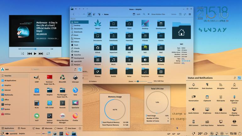 Blur Glassy Plasma Theme