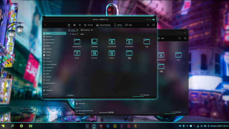 LyraX-dark Aurorae Theme