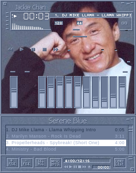 Jackie Chan_Seren Blue - Skin for Winamp 2.9x