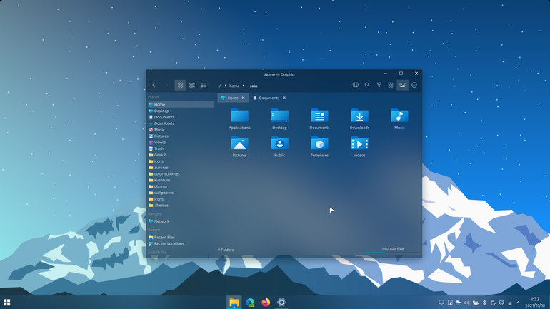 ArcStarry-dark Aurorae Theme
