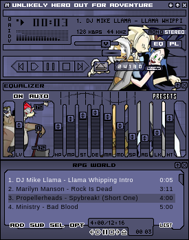 Unlikely Heroes - An RPG World Winamp Skin