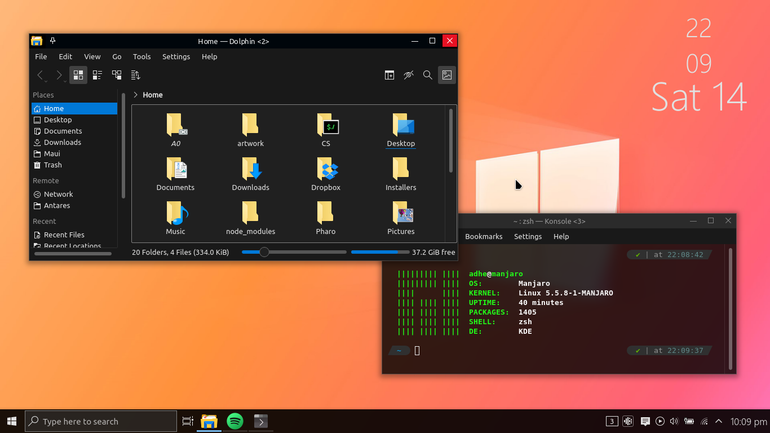 PlasmaXDark plasma theme