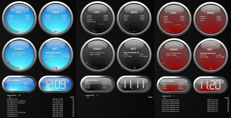 conky_6-2cores 3colors