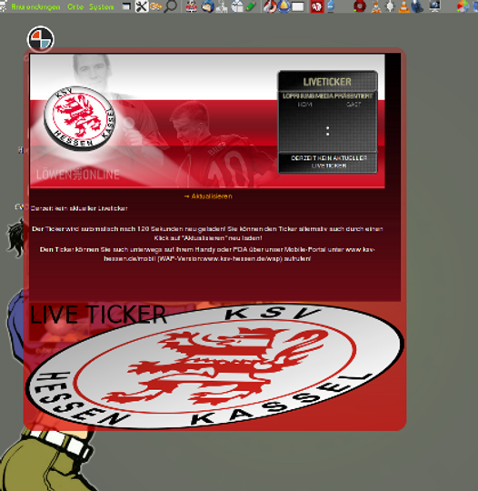 KSV Hessen Kassel Liveticker Screenlet