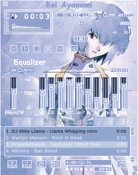 Rei Ayanami Winamp Skin v2.5