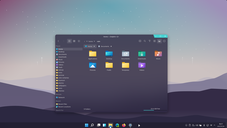 Twilight-dark Aurorae Theme
