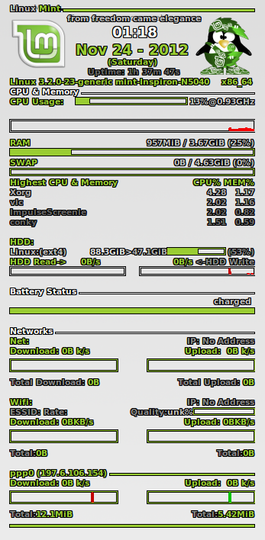 Conky-LinuxMint Nadia
