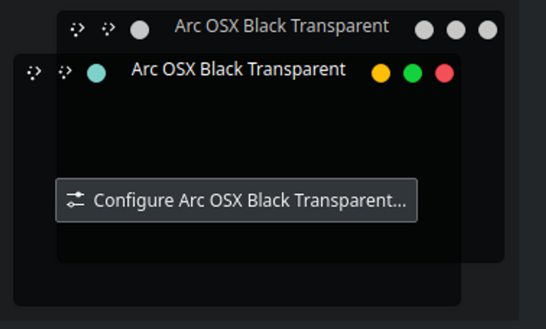 ArcOSX Black Transparent
