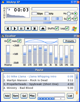 WinAmp XP skin by Marcin Bagiski v1.0