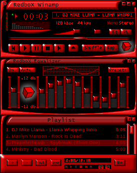 ` Skin RedboX pour winamp 2.9x `,