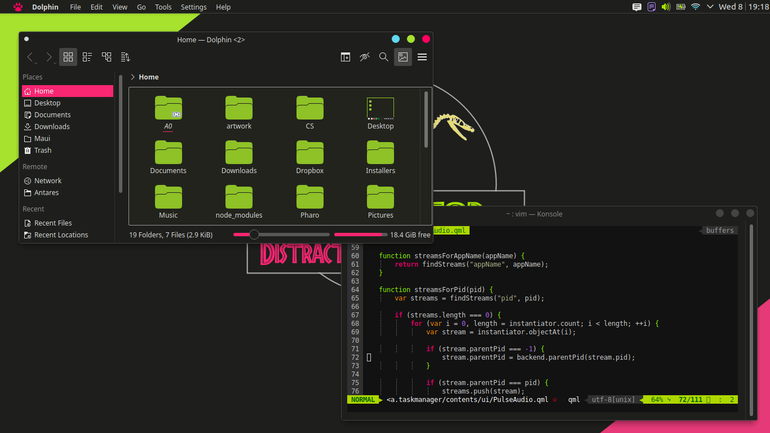 Monokai aurorae theme