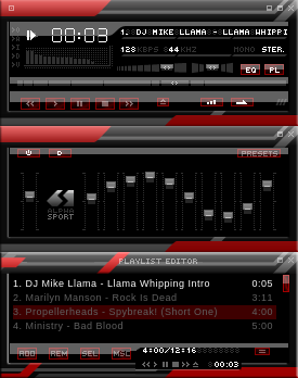 AlphaSport Winamp Classic skin
