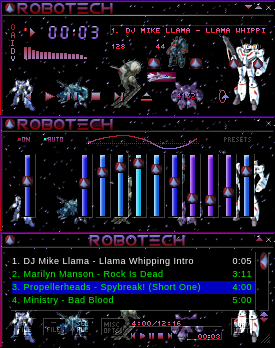 The ROBOTECH complete WINAMP skin