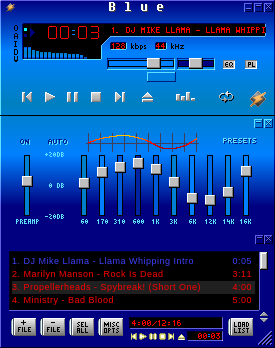 Blue Skin 4 Winamp