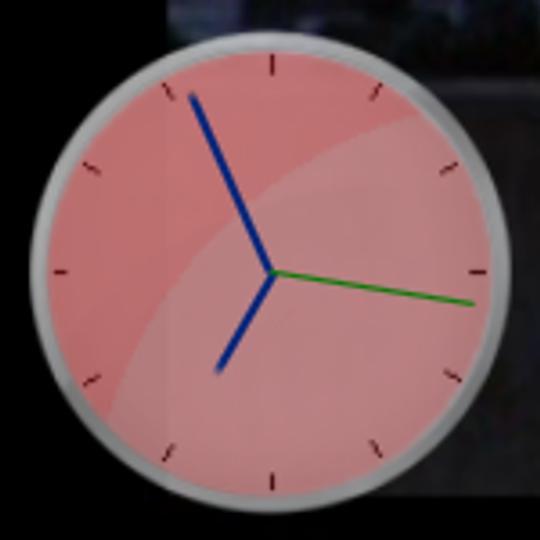 Glass Clock for aDesklets
