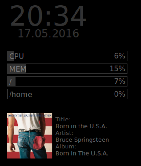 Conky Dark Spotify