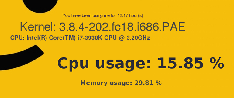 Flat System info display