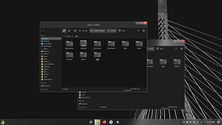 Win7Explore-dark Aurorae Theme