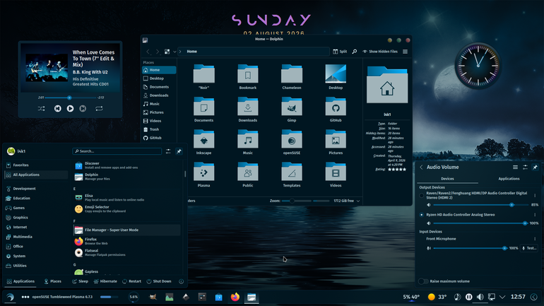Breeze-Noir-Dark Plasma Theme