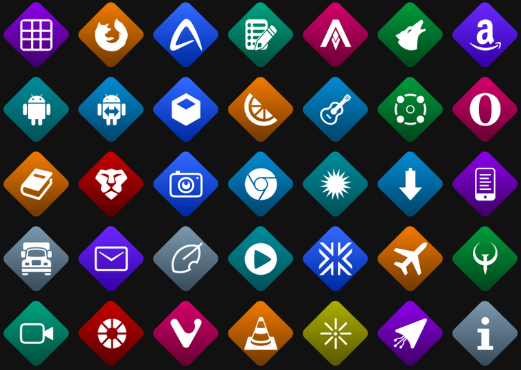 Besgnulinux right square icon theme