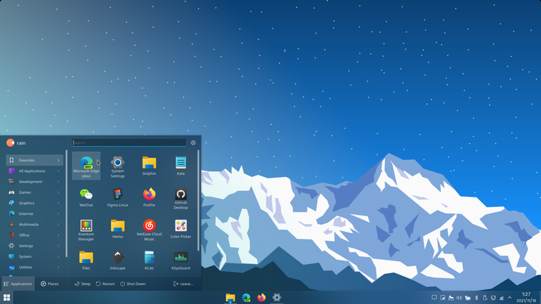 ArcStarry-dark Plasma Theme