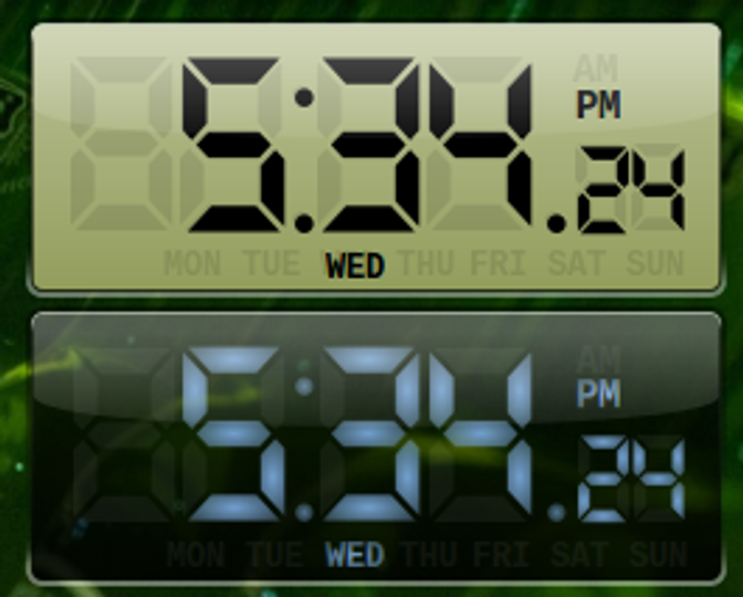 Glass themes for Digital Clock (SVG)