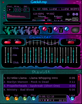 Gecky's Winamp Skin... (c) Judy Schmidt 2000