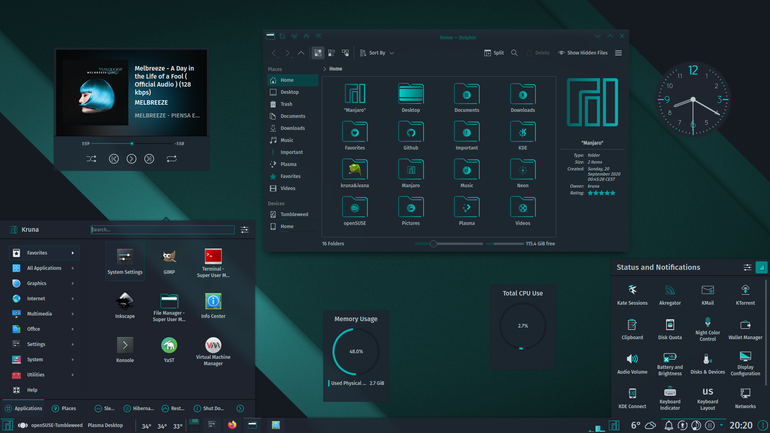Manjaro-Cyan-Plasma