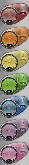 CPU Meter Multi-Color (carbon based)