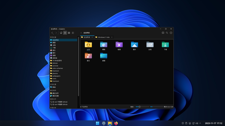 WinOS11-dark Aurorae Theme