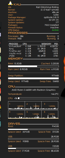 Conky System monitoring