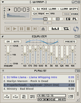 Flat Skin 1.3  for WinAmp 2.xx - made by Proft -  16-10-2003