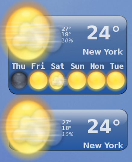 Blue Skin for Clear Weather Screenlet