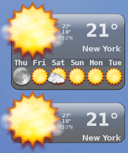 Clear Weather Screenlet