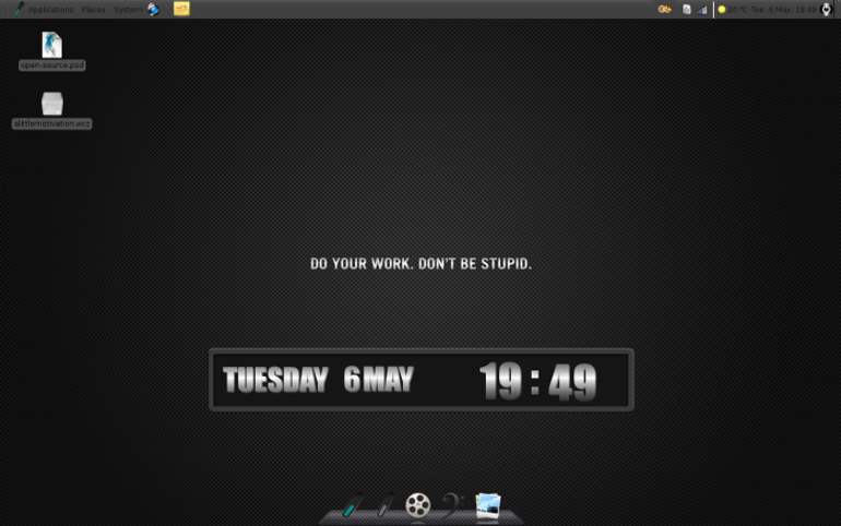 A little motivation wallpaper clock
