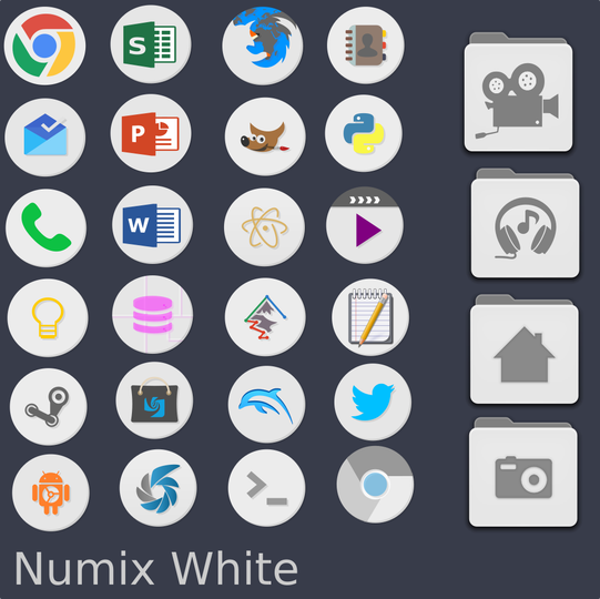 Numix White Icons