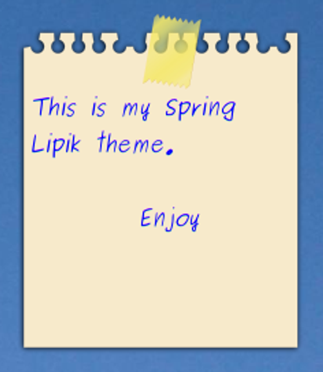 Myne Spring (Lipik Sticky Notes Theme)