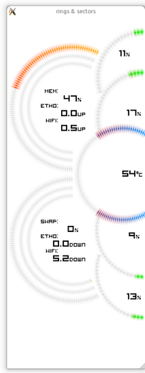 Conky ring control : 4 CPUs