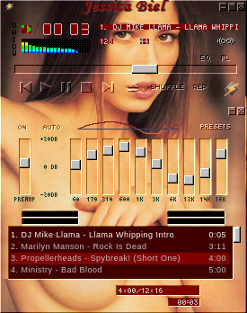 Jessica Biel Skin for WinAMP 2.x