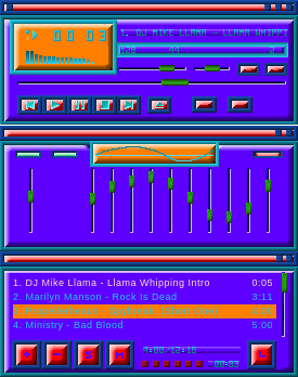 The red - blue cube - Skin for Winamp ~2.9