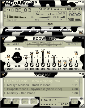 MooAMP - Winamp 2.0+ skin set