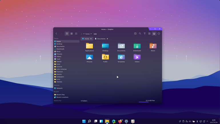 Afterglow-dark Aurorae Theme