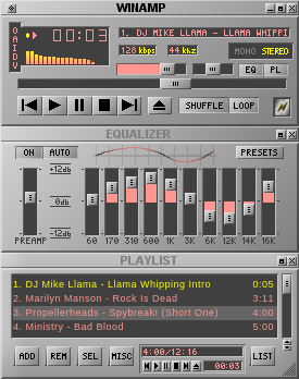 Sleek skin for Winamp - v1.0