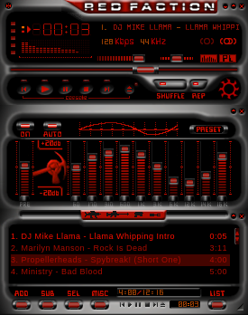 Red Faction v 1.0 for winamp 2x (an edited version of Rg360)