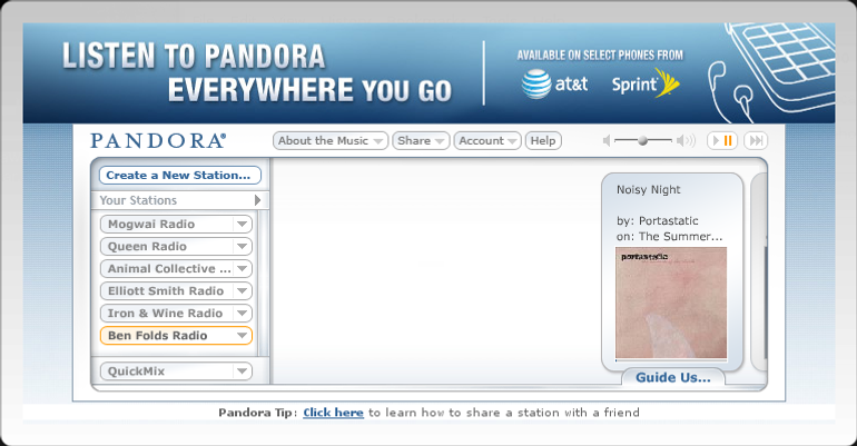 Pandora Webframe