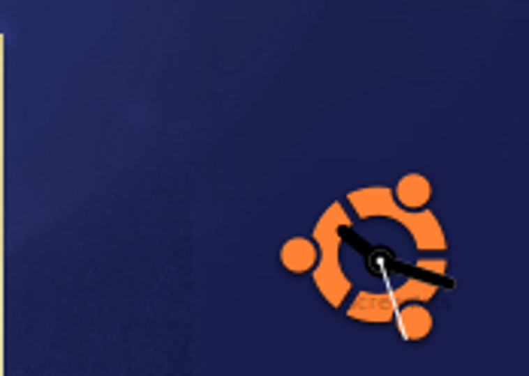 Ubuntu logo clock
