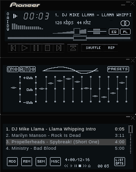 Winamp "Pioneer Hi-Fi" Created by JIEuTEHAHT_KOJIOM6O at 24.07.2010