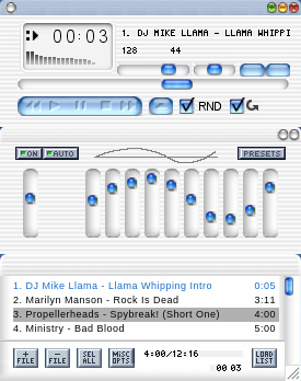 MacOS X Aqua Skin 1.0(2000-02-19) for WinAMP