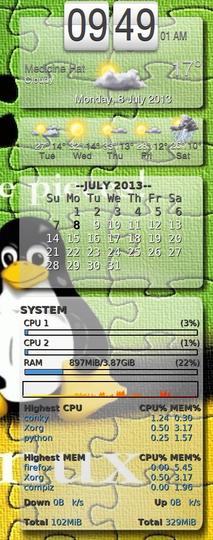RussX Conky Weather Date System