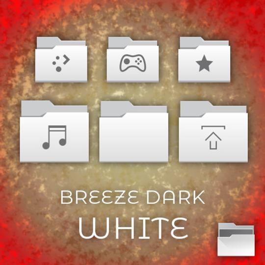 Breeze icons with white folders [for light and dark themes]